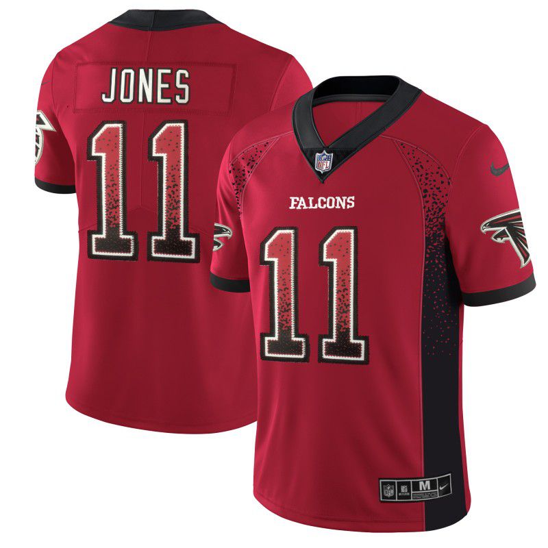 Men Atlanta Falcons #11 Jones Drift Fashion Red Color Rush Limited NFL Jerseys->green bay packers->NFL Jersey